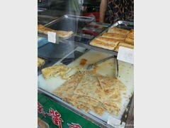 Straßenessen in Guangzhou China, Gefüllte Pfannkuchen