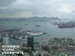 Busan, Südkorea, Blick auf den Hafen vom Fernsehturm