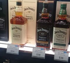 Prix à l'aéroport d'Incheon en Duty Free, Jack Daniels