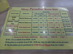 Unterkunft in Laos, Vientiane, Zimmerpreise in Mixay Paradise.