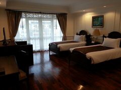 Logement de luxe au Laos, Vientyane, chambre d'hôtel 