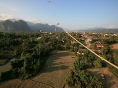 Laos attracions, montgolfière, Vue d'en haut