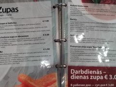 Preise in Riga, Lettland für Lebensmittel, Suppen