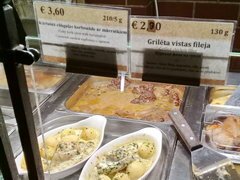 Preise in Riga, Lettland für Lebensmittel, gegrilltes Fleisch