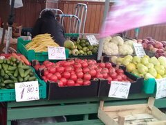 Coût des produits en Lettonie, Concombres et tomates