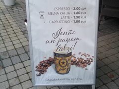 Lebensmittelpreise in Jurmala, Coffee to go