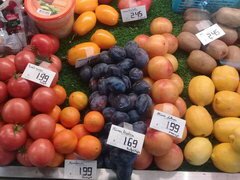 Prix des denrées alimentaires à Jurmala, Fruits et légumes