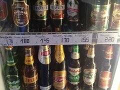 Preise für Lebensmittel in Jurmala, Bierpreise in einem Geschäft