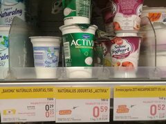 Lebensmittelpreise in Vilnius, importierter Joghurt
