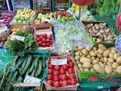 Lebensmittelpreise in Skopje, Gemüse auf dem Markt