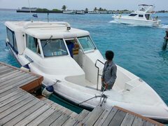 Malediven Transport in Male', Schnellboot vom Flughafen Male'