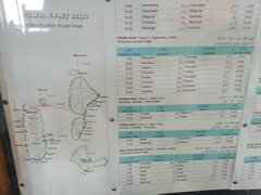Itinéraire des ferries aux Maldives, province du Nord