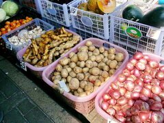 Alimentation aux Maldives, légumes sur le marché