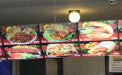 Lebensmittelpreise in Amsterdam in den Niederlanden, Shawarma Café