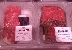 Prix des supermarchés à Amsterdam, Steaks de boeuf à frire