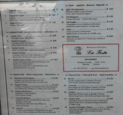 Lebensmittelpreise in Amsterdam in den Niederlanden, Preise im italienischen Restaurant