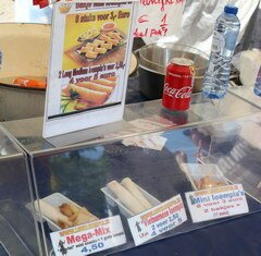 Lebensmittelpreise in Amsterdam in den Niederlanden, Vietnamesische gefüllte Pfannkuchen