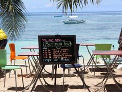 Philippines, Bohol, Food prices, Petit déjeuner avec vue sur l'océan