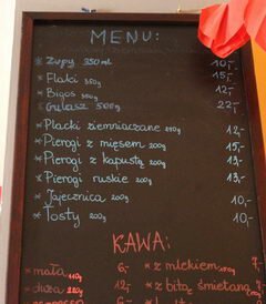 Wie viel kostet es, in Warschau zu essen, Günstiges Esszimmer