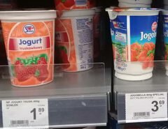 Preise von Produkten in polnischen Supermärkten, Joghurt