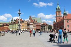 Varsovie en Pologne, Place du Château dans la vieille ville