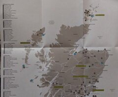 Transport aérien en Écosse, Carte des aéroports
