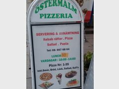 Lebensmittelpreise in Stockholm, Pizza Mittagessen