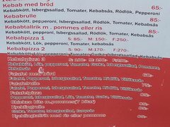 Lebensmittelpreise in Stockholm in Schweden, türkischer Kebab Schawarma