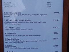 Lebensmittelpreise in Stockholm, Schweden, Indisches Cafe