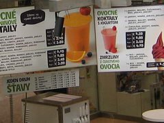 Lebensmittelpreise in Bratislava, Cocktails und Säfte