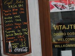 Barpreise in Bratislava, Alkoholische Getränke in einer Bar