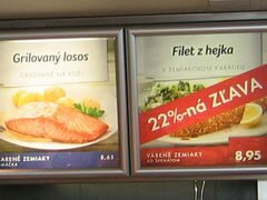 Lebensmittelpreise in Bratislava, Fisch