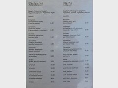 Restaurantpreise in Slowenien, Spaghetti