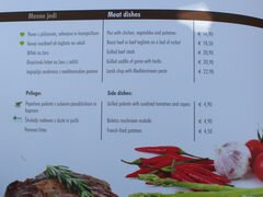 Preise für Lebensmittel in Slowenien (Bleder See), Fleischgerichte