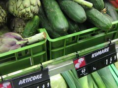 Lebensmittelpreise in Slowenien (Bled), Gurken und Artischocken