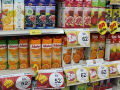 Bangkok, la Thaïlande, le coût de l'épicerie, le jus de fruits