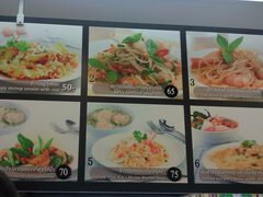 Lebensmittelpreise in Hua Hin, Thailand, Spaghetti mit Meeresfrüchten