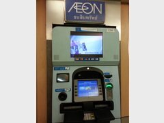 Les retraits d'argent en Thaïlande (Pattaya), ATM AEON ne prend pas d'intérêt