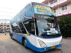 Transit in Thailand Pattaya, Bus nach Laos Grenze