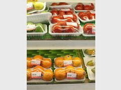Lebensmittelpreise in Taipeh, Obst und Gemüse im Supermarkt