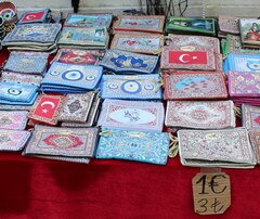 Souvenirs in Antalya, Türkei, Souvenirs aus Stoff