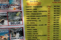 Attractions et loisirs à Antalya, Taxis touristiques vers les sites touristiques