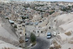 Cappadoce, Turquie, Vue de la ville de Goreme