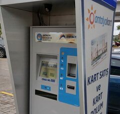 Transport à Antalya en Turquie, Machines automatiques pour le réapprovisionnement des cartes de transport