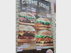 Prix des denrées alimentaires à Istanbul, Burgers