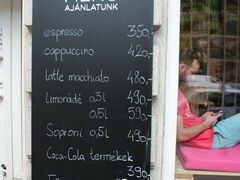 Lebensmittelpreise in Budapest, Coffee Shop Preise