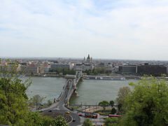 Curiosités de Budapest, Vue du Danube et de Budapest depuis le château de Buda