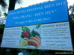 Vietnam, prix des repas à Nha Trang, buffet japonais