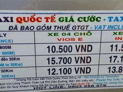 Vietnam, transport à Nha Trang, prix des taxis