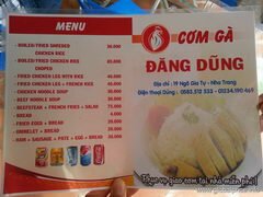 Vietnam, restaurants pour les habitants de Nha Trang, liste des prix de la nourriture vietnamienne
